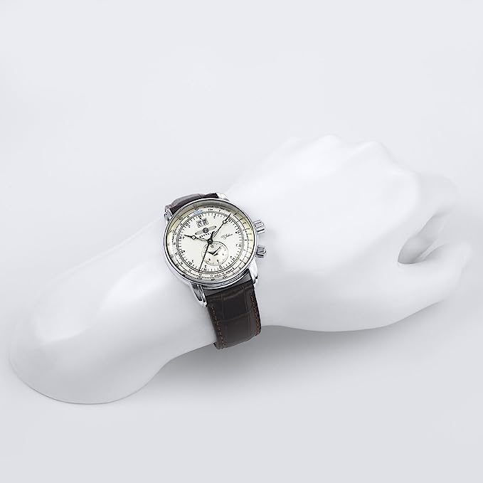 腕時計Special Edition 100 Years 100周年記念 シルバー 文字盤ステンレススチール クォーツ Quartz Dual Time デュアルタイム 42.3MM ドイツ 7640-1N[3]